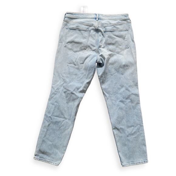 Old Navy Power Slim Straight High Rise Ankle Length Distressed Jeans Sz 14 - Picture 5 of 10
